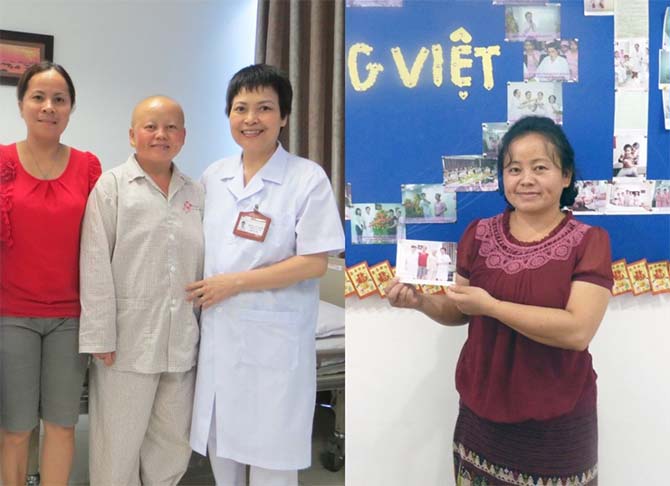 Cô Hương Lia điều trị ung thư tại bệnh viện hưng việt