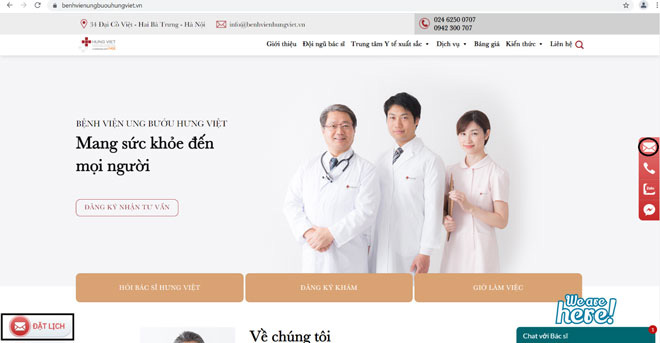 Hướng dẫn Đặt lịch khám trên website Bệnh viện ung bướu Hưng việt 