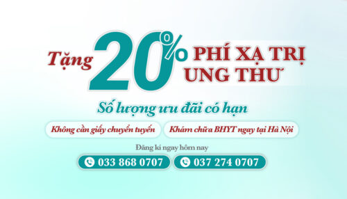 tặng 20% chi phí xạ trị