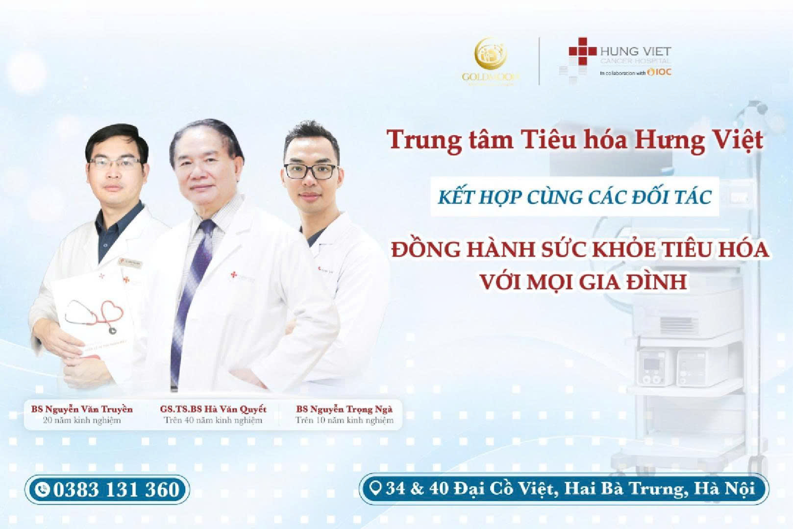 TRUNG TÂM TIÊU HÓA - BỆNH VIỆN UNG BƯỚU HƯNG VIỆT HỢP TÁC CÙNG MEDIDEAL - ĐỒNG HÀNH SỨC KHỎE TIÊU HÓA VỚI MỌI GIA ĐÌNH